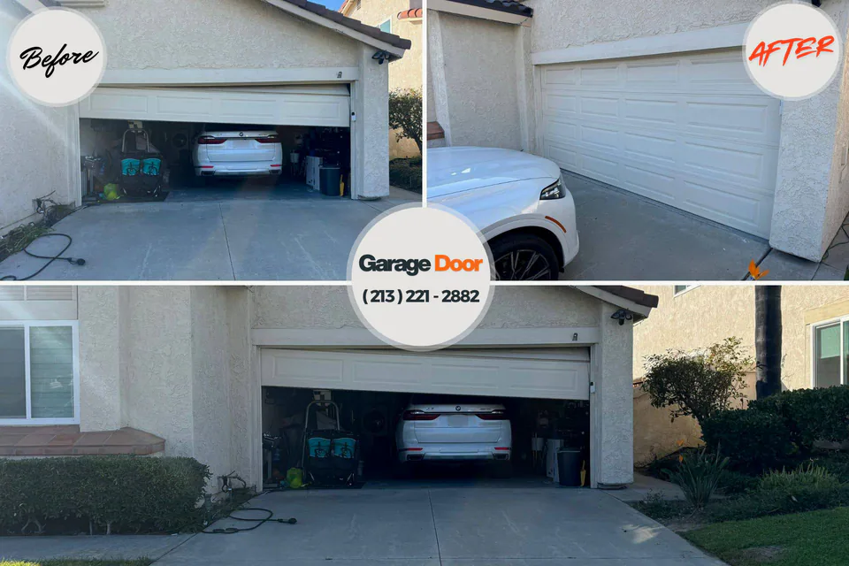 Before and after: garage door repair Blackshear, GA